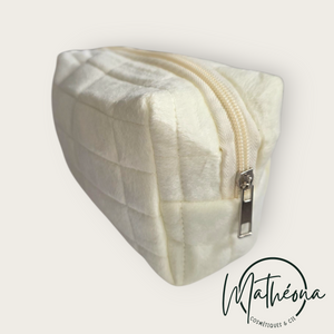 Trousse de toilette velours beige