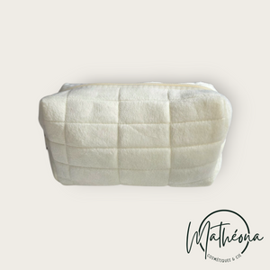Trousse de toilette velours beige