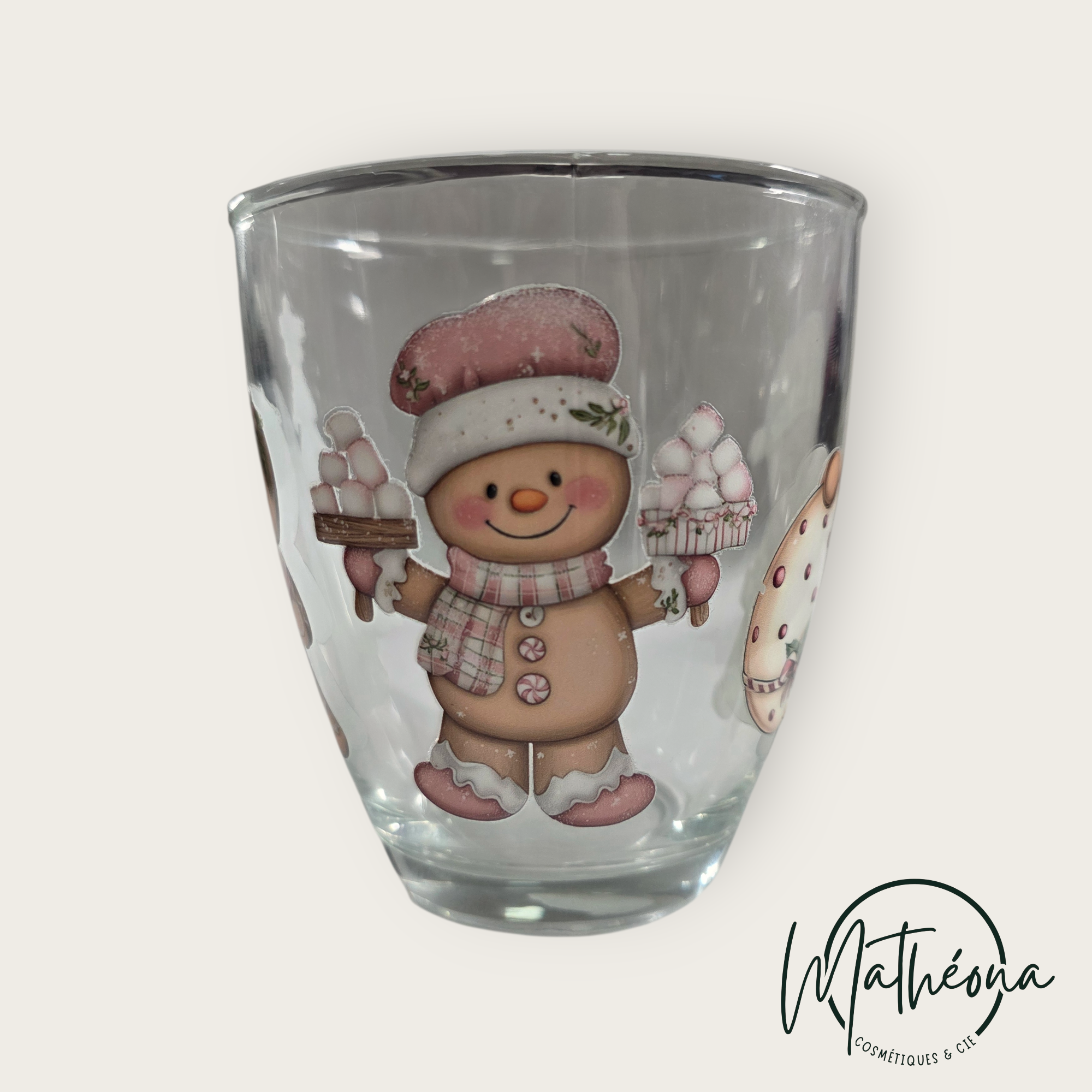 Grand Mug/tasse verre transparent Noël 🎅