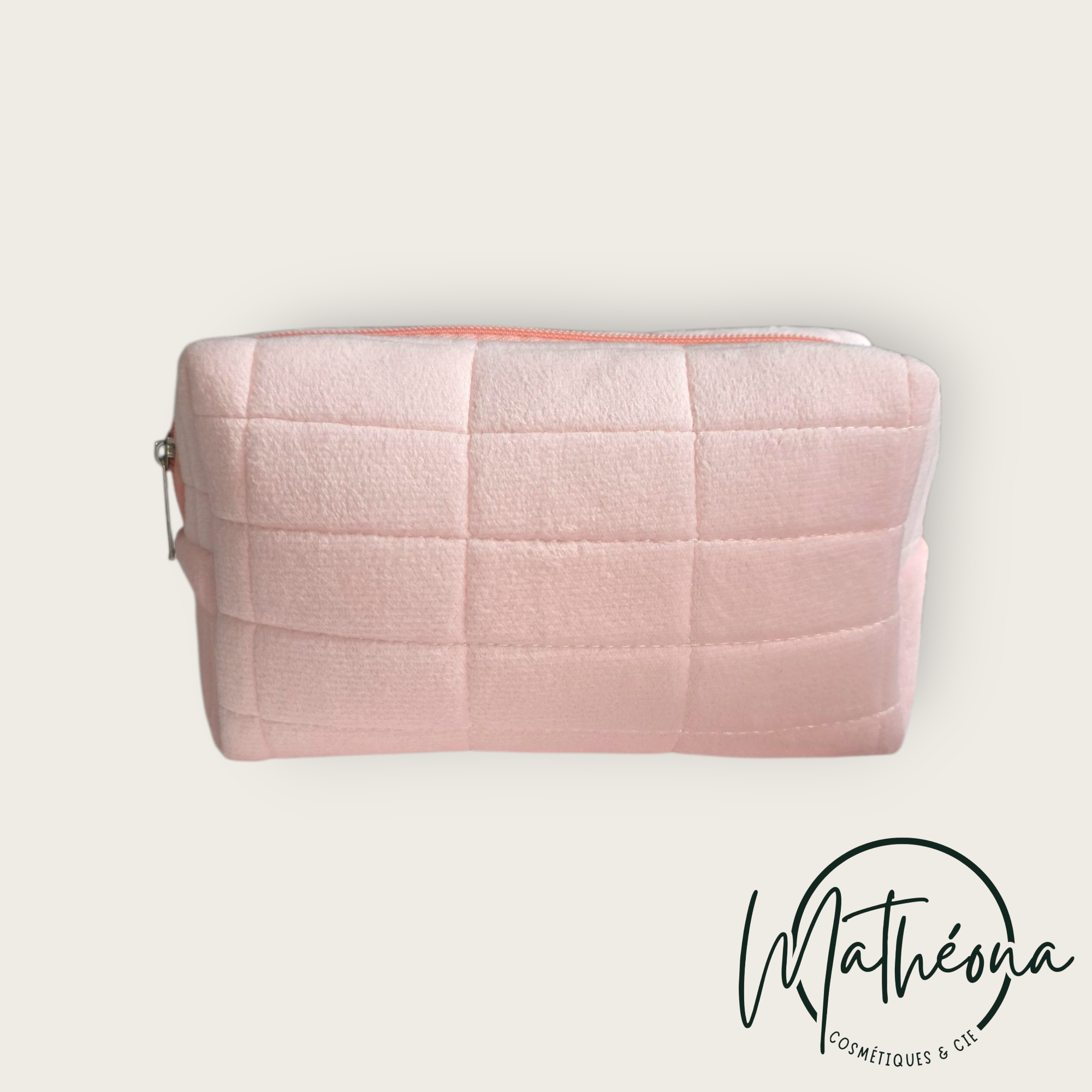 Trousse de toilette velours rose