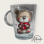 Charger l'image dans la galerie, Grand Mug/tasse verre transparent Amour 💘  St Valentin
