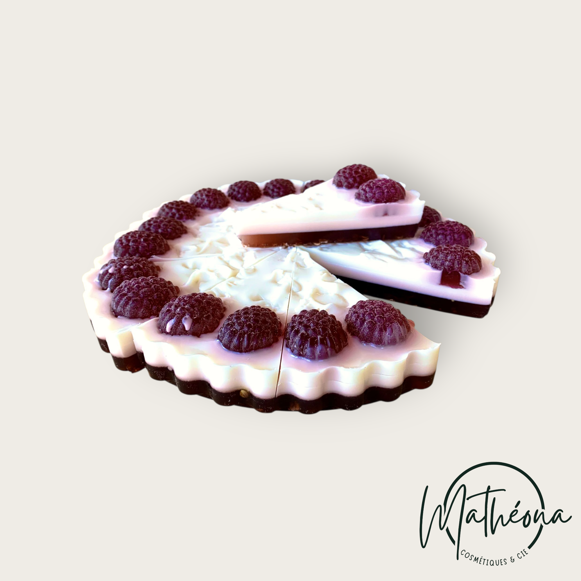 Savon part de tarte framboise 100gr Savonnerie de Bormes