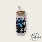 Charger l'image dans la galerie, Gobelet en verre avec sa paille en verre Halloween Stitch
