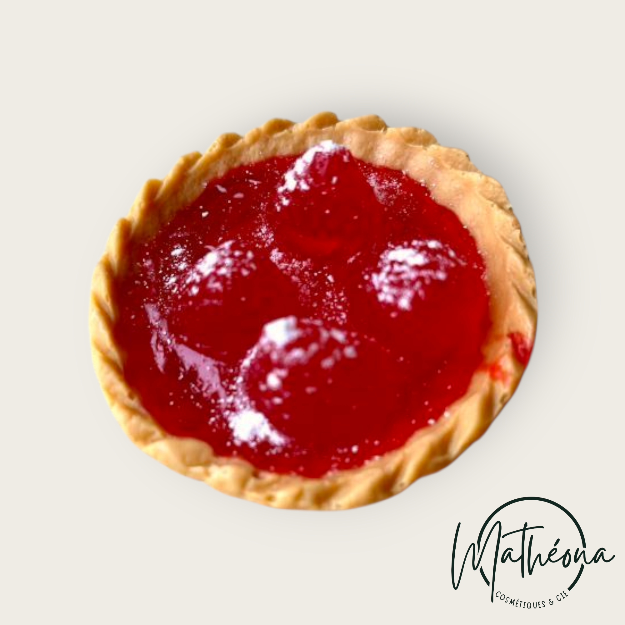 Savon tartelette Fraise 80gr Savonnerie de Bormes